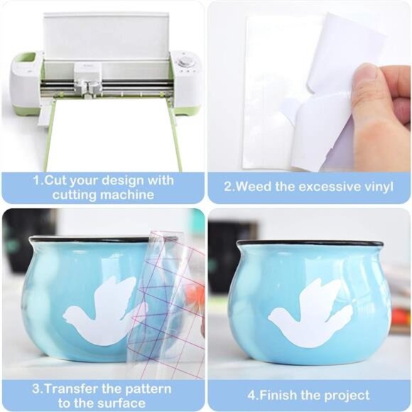 Prime Vinyl White Permanent Vinyl Roll - 12" x 55 Ft-White Self Adhesive Vinyl - Picture 5 of 7